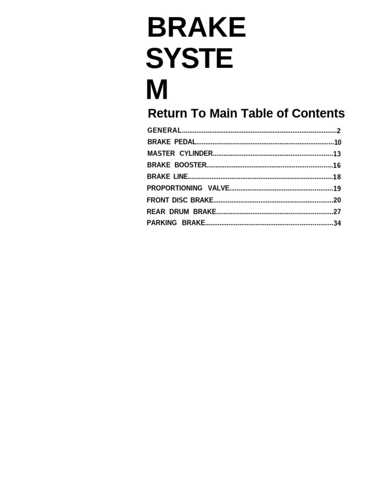 Comprehensive Brake System Guide | PDF | Brake | Manufactured Goods