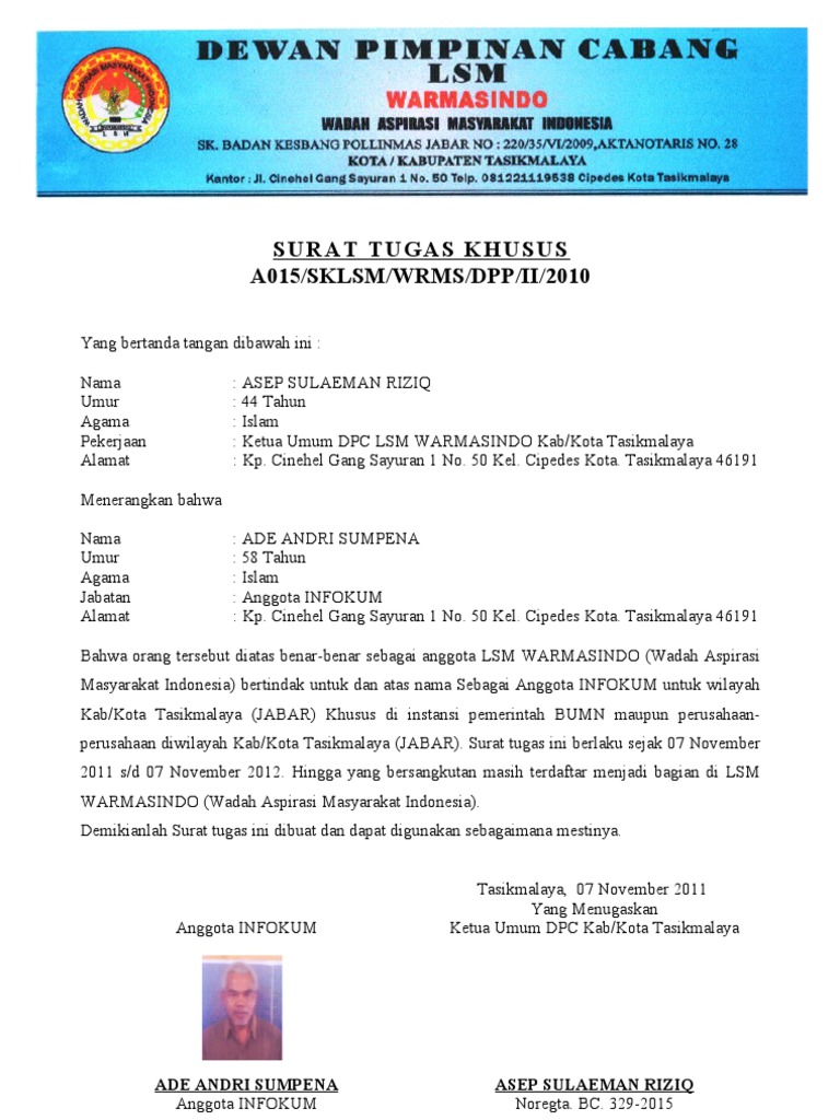 Surat Tugas Khusus Penyebab yang mencuat ke permukaan menyangkut tes wawasan kebangsaan.