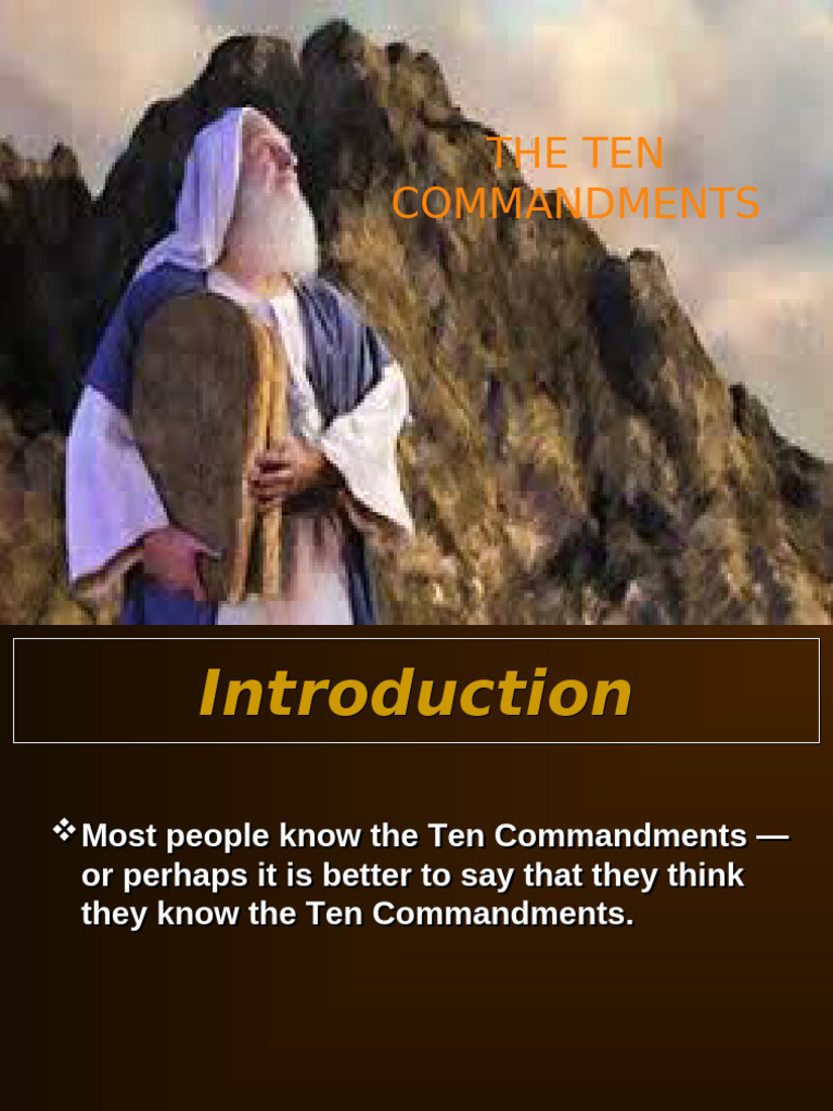 Understanding the Ten Commandments | PDF | Ten Commandments | Marriage