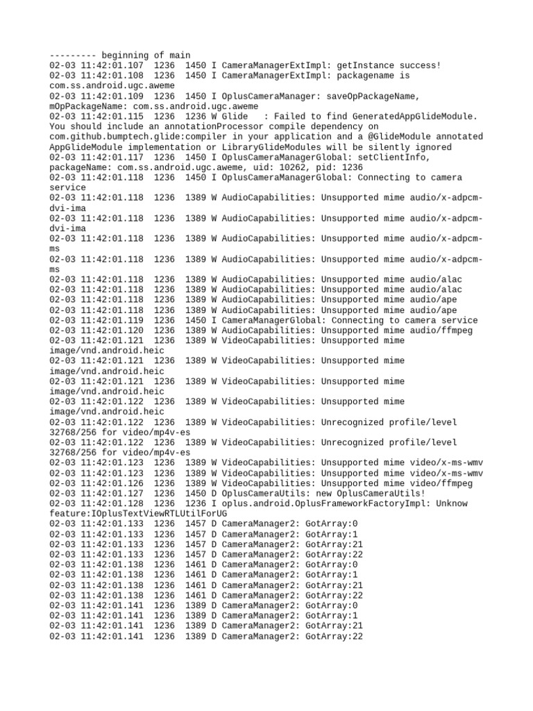 Camera and Audio Log Analysis | PDF | Computing | Software