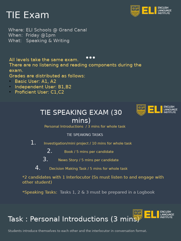 IMPORTANT-TIE Exam Introduction | PDF | Communication | Learning