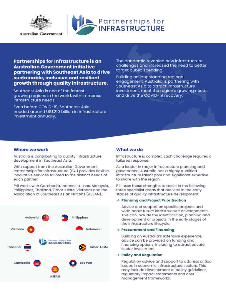 Partnerships For Infrastructure - Factsheet | PDF | Infrastructure ...