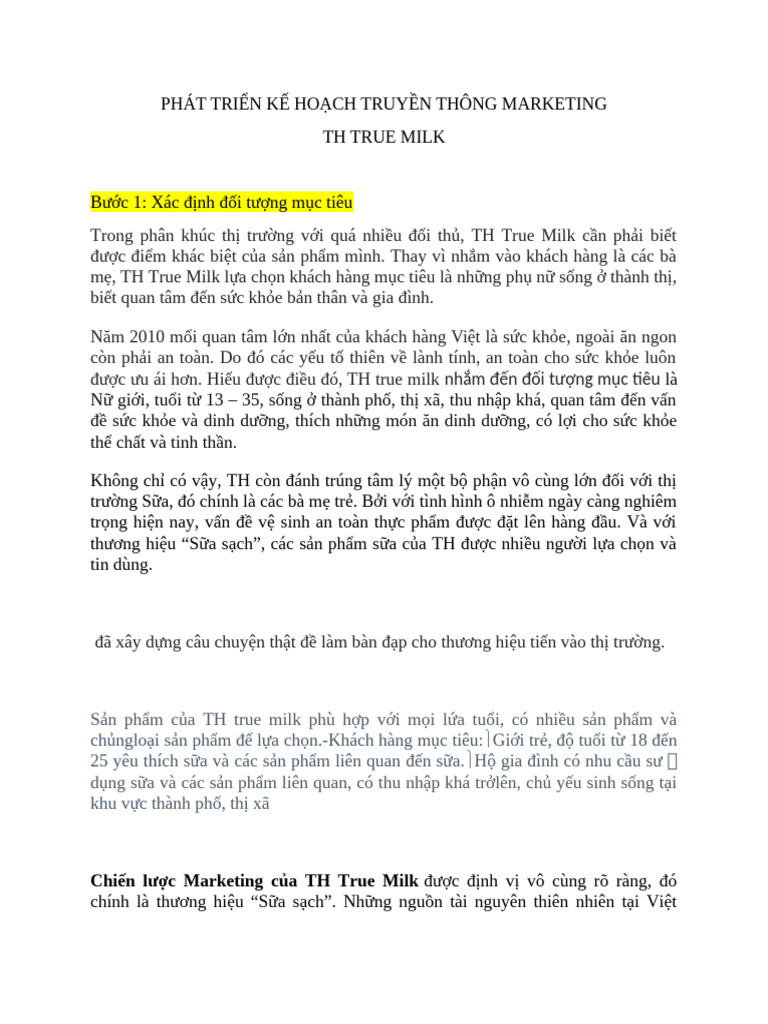 TH True Milk | PDF