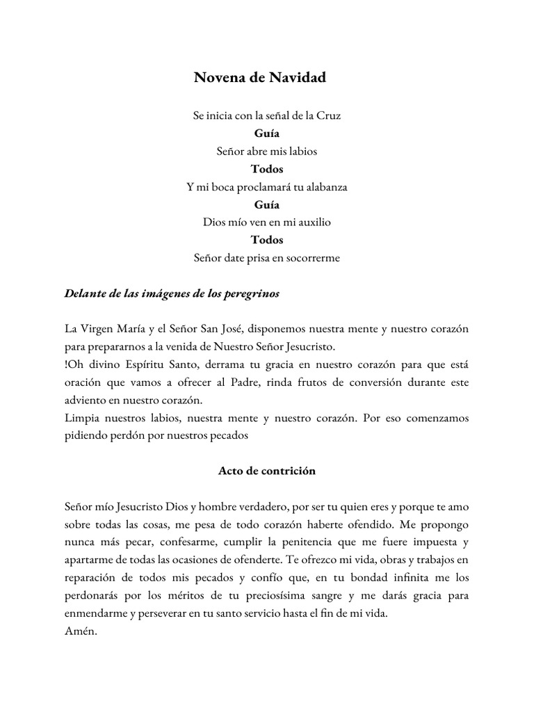 Novena de Navidad | PDF | María, madre de Jesús | Creencia religiosa y ...