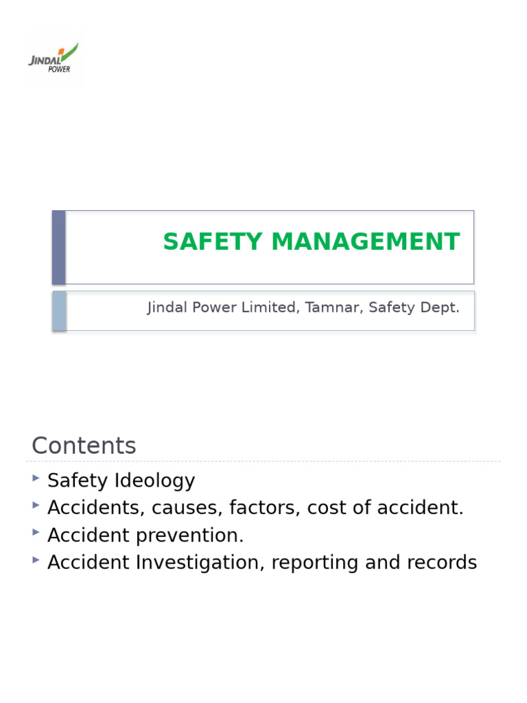 Safety Management Slides | PDF | Risk | Hazards