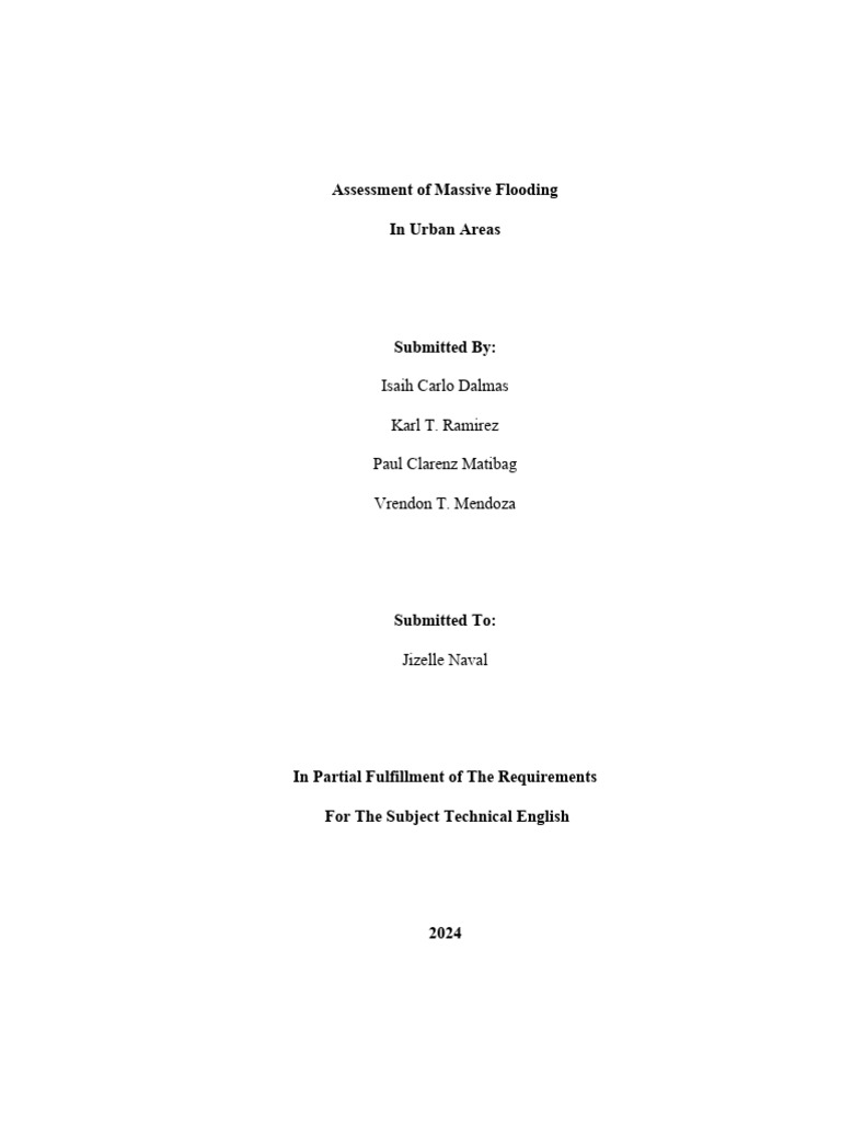 Urban Flooding Impact Assessment | PDF | Flood | Survey Methodology