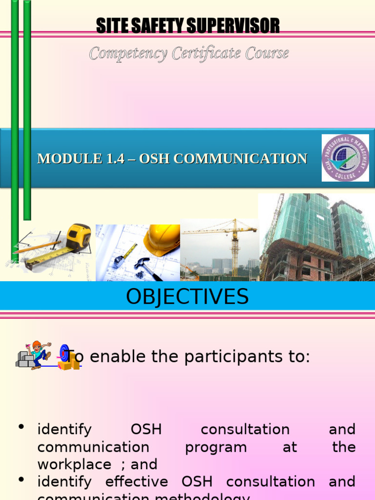 1 4 Communication Consultation Promotion Training | PDF | Occupational ...