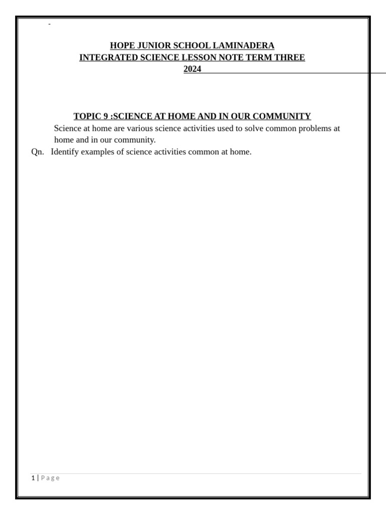 p.6 Science Lesson Notes Term 3 | PDF | Water Purification | Burn