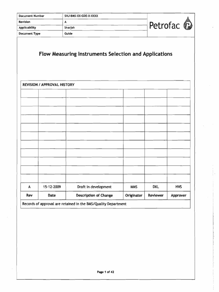 Flowmeter Selection Guide for Oil & Gas | PDF | Flow Measurement ...