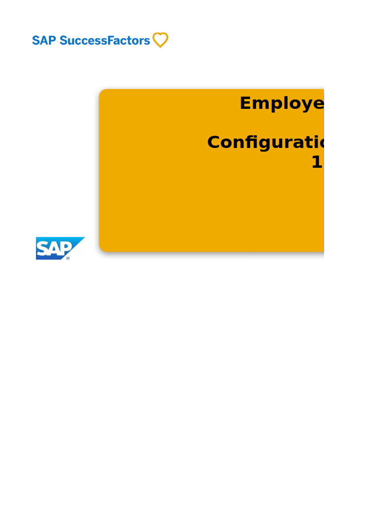 SuccessFactors Configuration Workbook Guide | PDF | Computing
