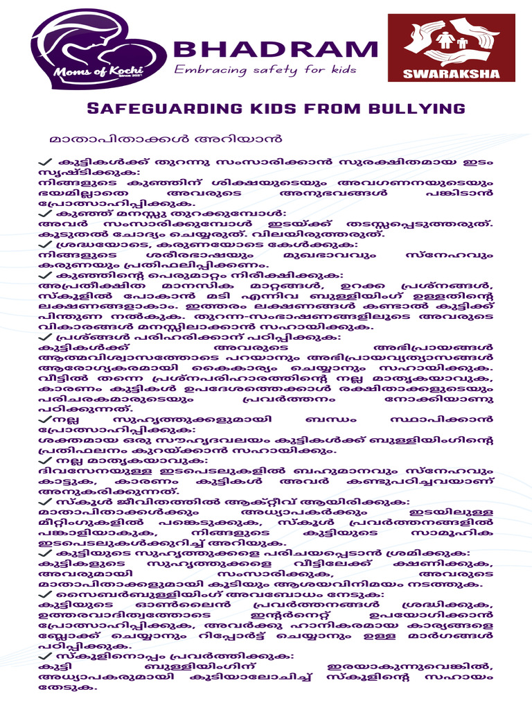 Badram - Safeguarding Kids From Bullying - 20250202 - 171056 - 0000 | PDF