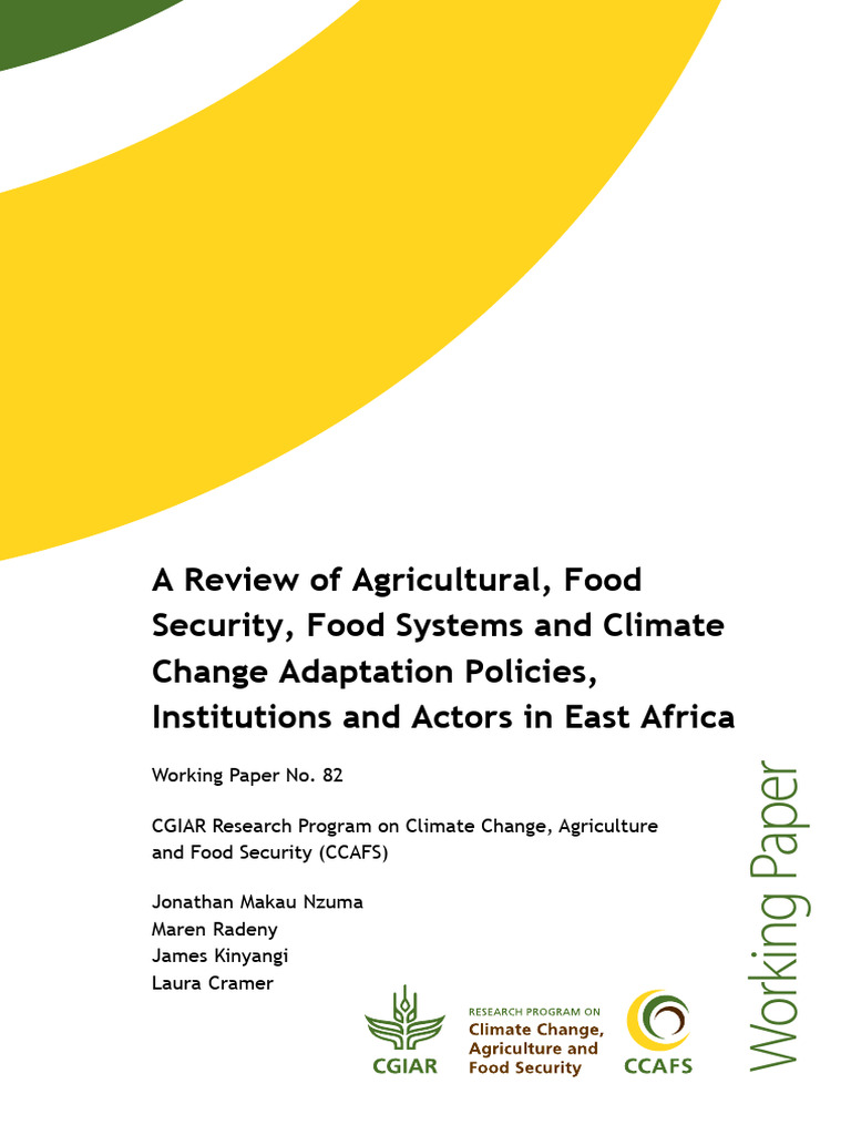A Review of Agricultural Food Seciruty Food Systems and Climate Change ...