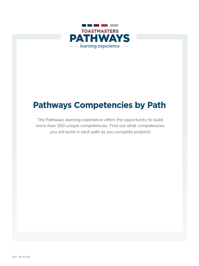 Pathways Competencies by Path | PDF | Public Speaking | Mentorship