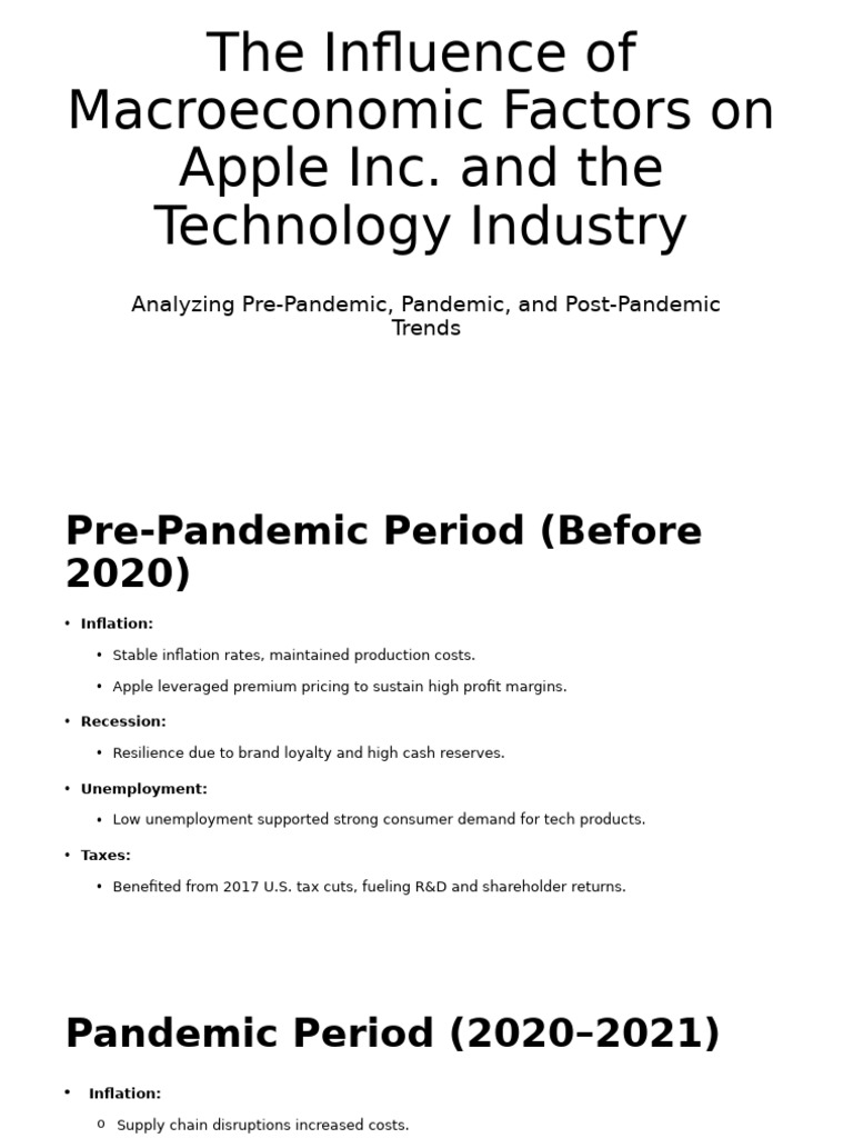 Macroeconomic Impact on Apple Inc. Trends | PDF | Inflation | Recession