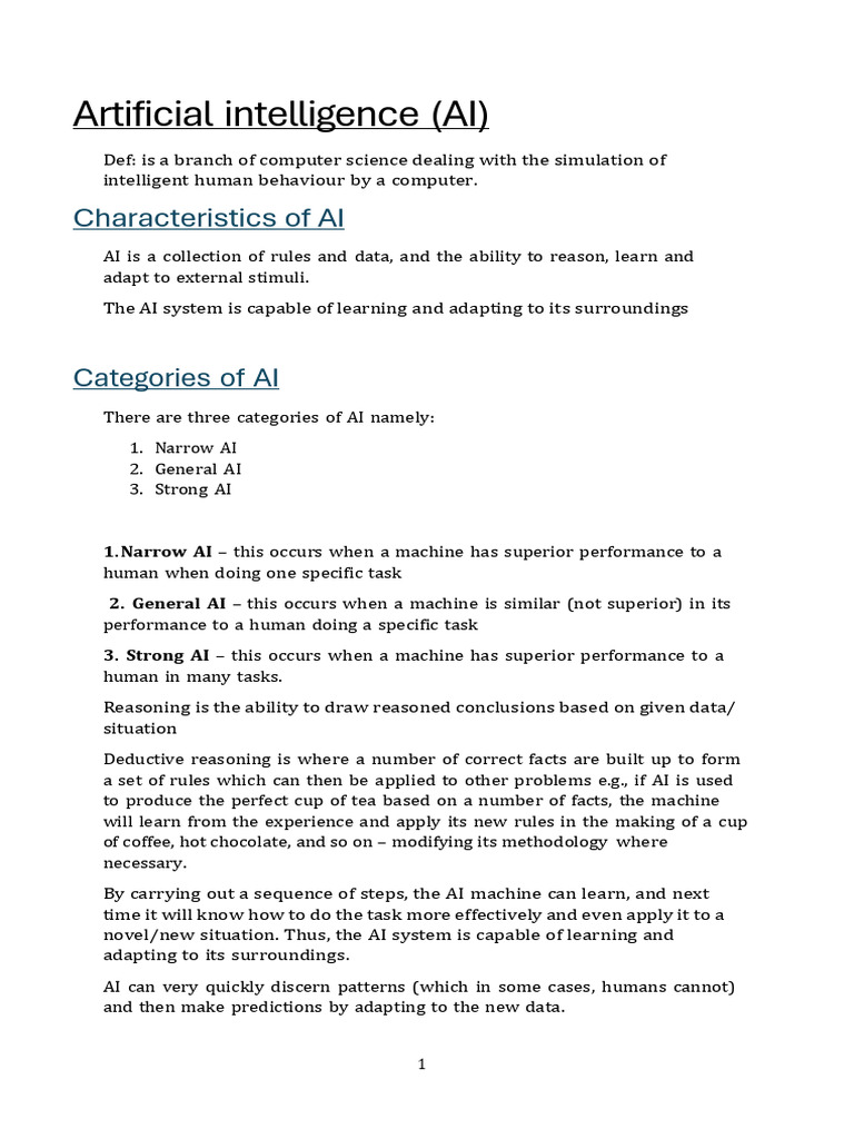 Week-2 Artificial intelligence | PDF | Artificial Intelligence ...