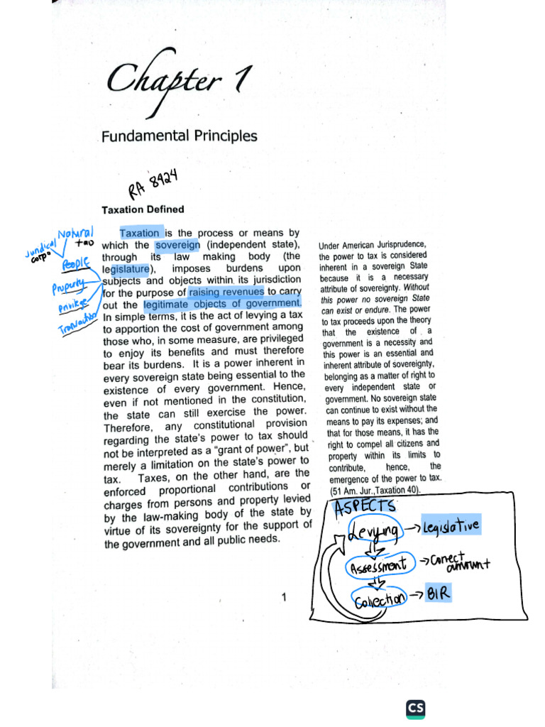 Fundamental Principles of Taxation | PDF | Taxes | Government Finances