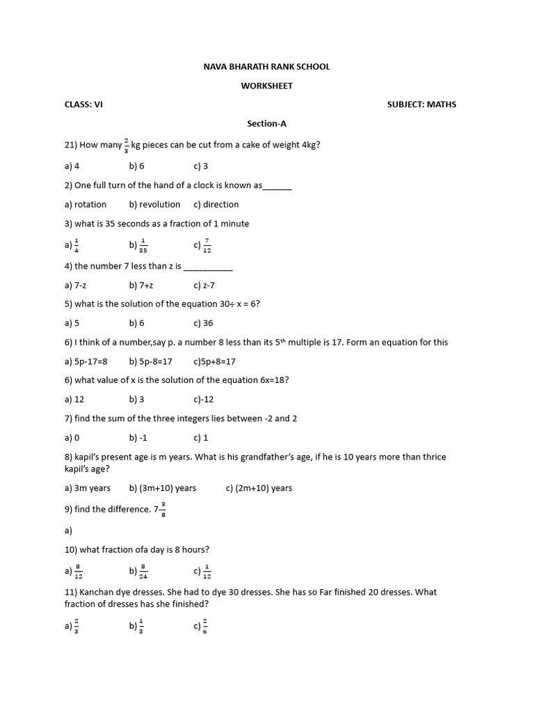 Worksheet Maths Vi (3) | PDF | Euclidean Geometry | Elementary Geometry