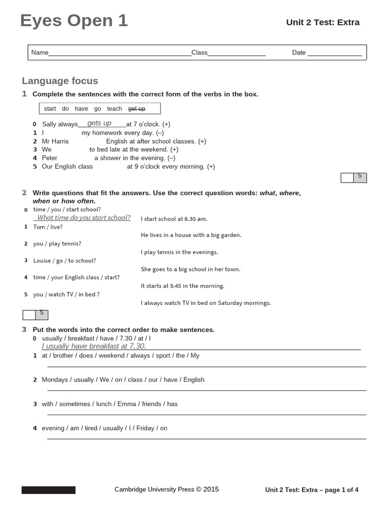 Unit 2 - Extra Test, Customisable | PDF | English Language