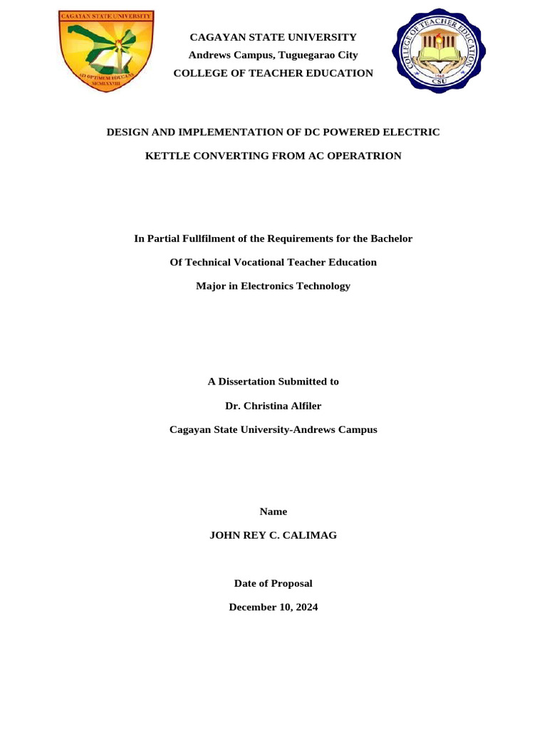 Design and Implementation of DC Powered Electric | PDF | Direct Current ...