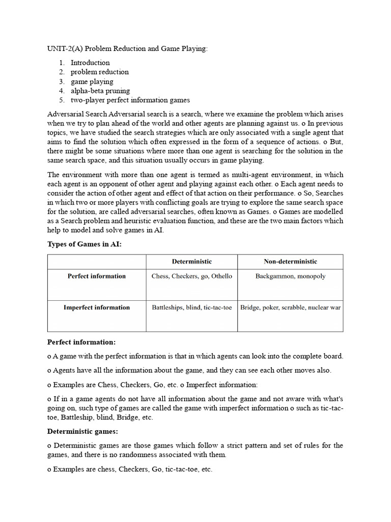 Minimax with Alpha-Beta Pruning in Games | PDF | Applied Mathematics ...