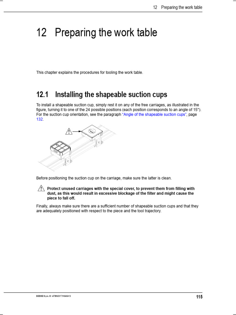 Work Table Setup for Rover Gold 1232 | PDF