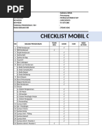 Form Checklist Mobil Operasional | PDF