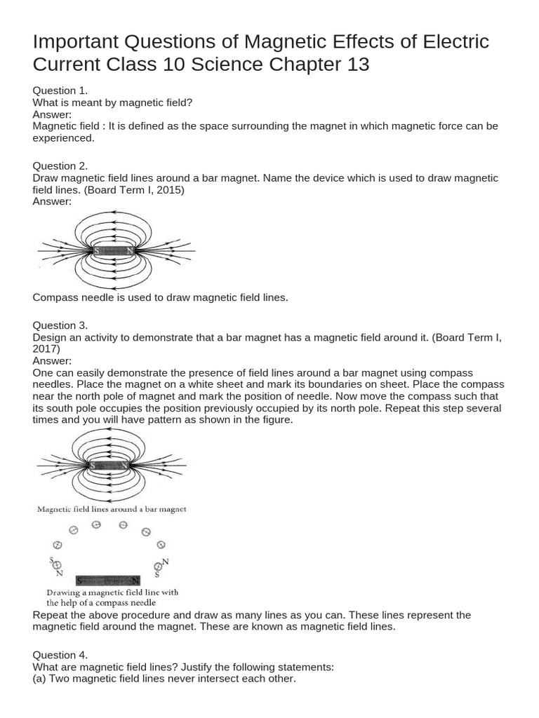 Magnetic Effects of Electric Current Explained | PDF | Electromagnetic ...