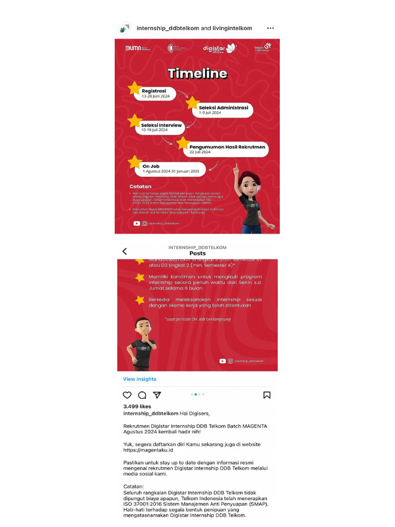 Rekrutmen Digistar Internship | PDF