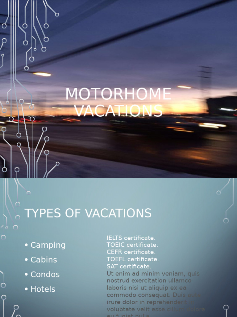 Motorhome Vacation Planning Guide | PDF