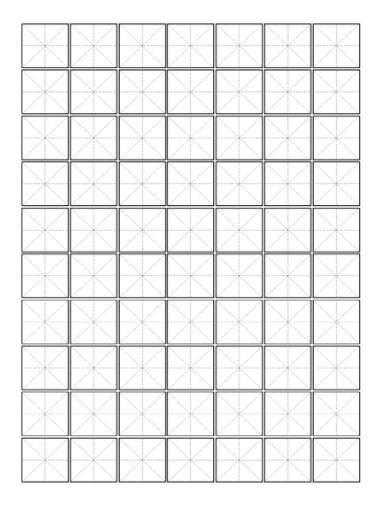 Blank Worksheets For Chinese Character Chinese Character Writing Grids