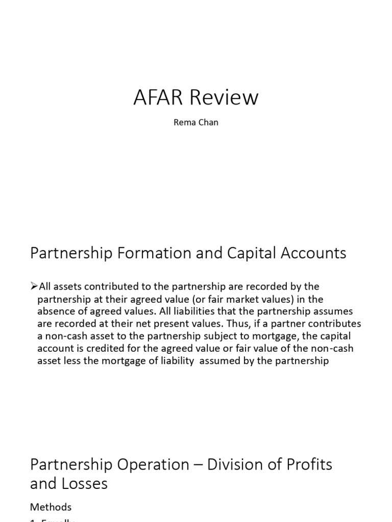 Partnership Formation and Profit Sharing Guide | PDF | Partnership ...