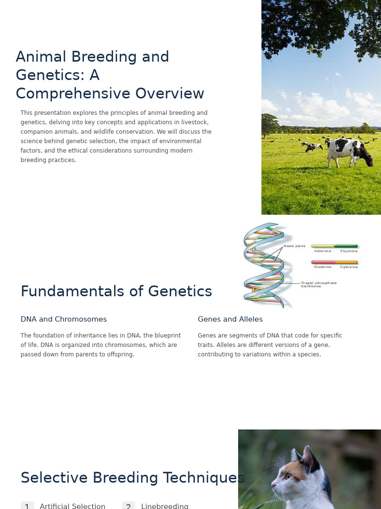 Animal Breeding and Genetics Overview | PDF | Genetics | Plant Breeding