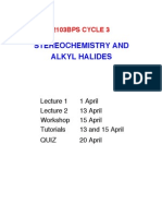 Stereochemistry and Alkyl Halides: 2103BPS CYCLE 3