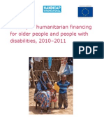 A Study of Humanitarian Financing For Older People and People With Disabilities 2010-2011