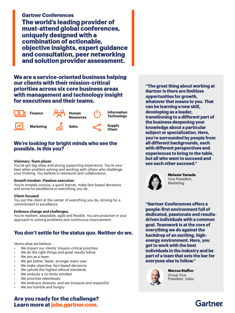 Gartner Conferences: Elevate Your Career | PDF | Mindset | Behavior ...