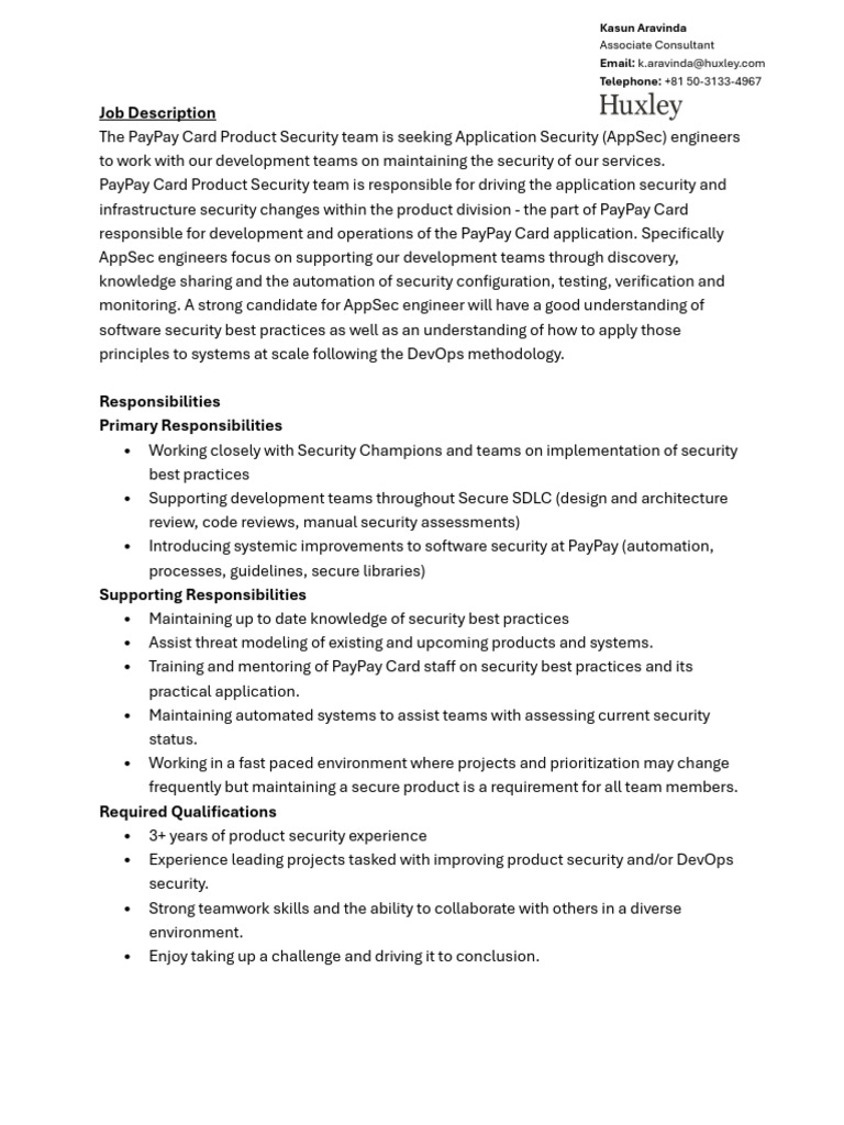 App Sec Engineer | PDF | Automation | Computer Security