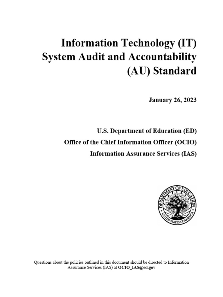 2023 Au Audit and Accountability Standard | PDF | Computer Security ...