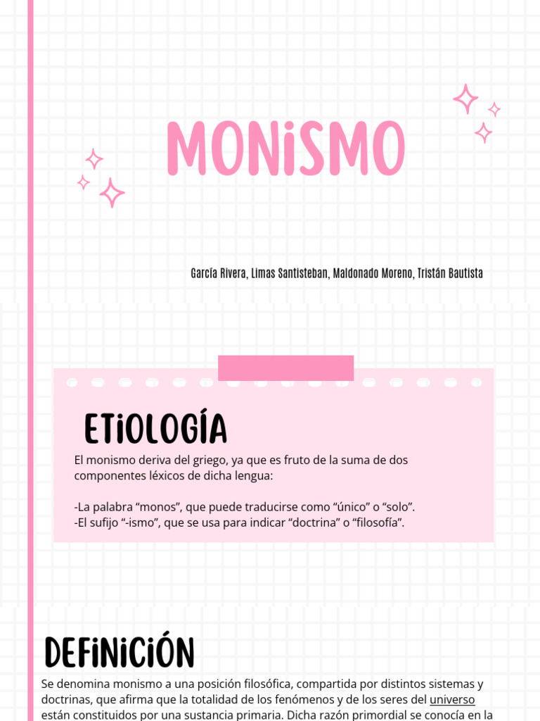 Definición y Tipos de Monismo Filosófico | PDF | Monismo | Filosofía de ...