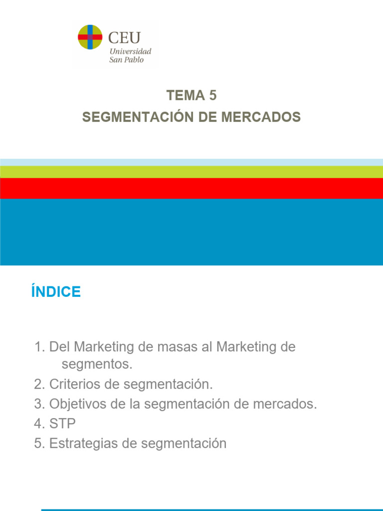 Estrategias de Segmentación de Mercados | PDF | Segmentación de mercado ...