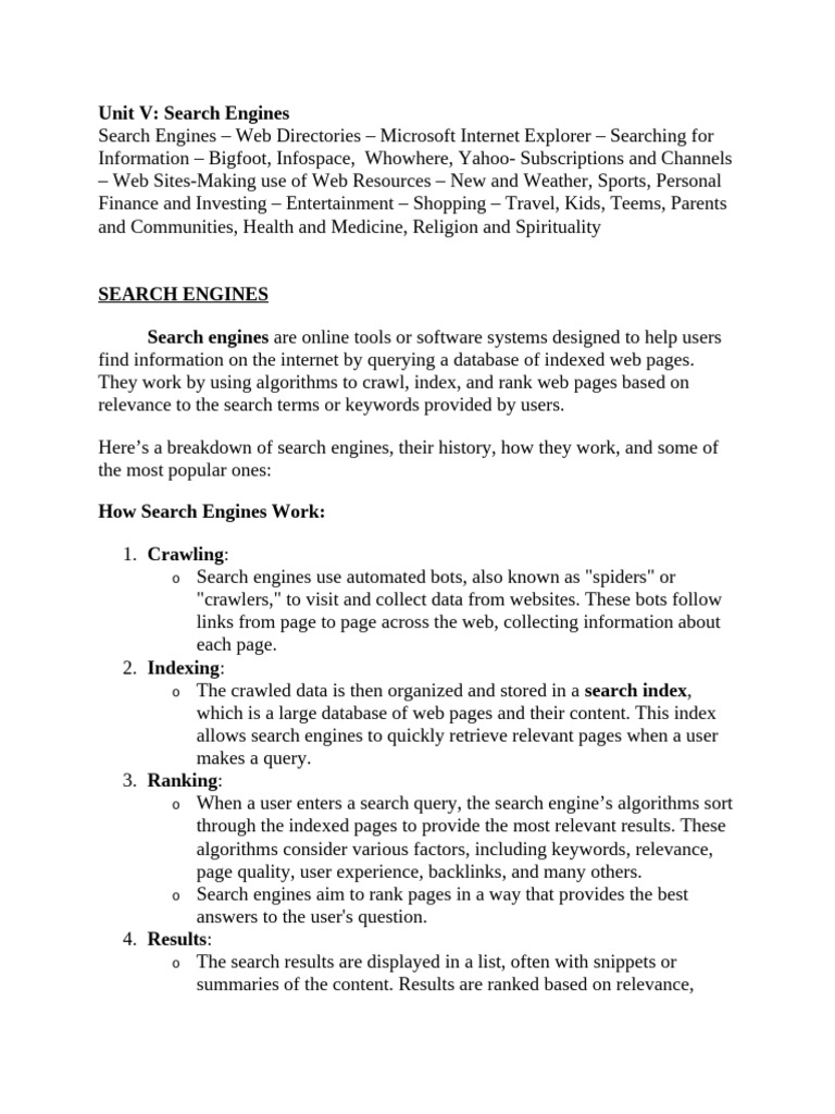 Search Engine Basics and SEO Strategies | PDF | Search Engine ...