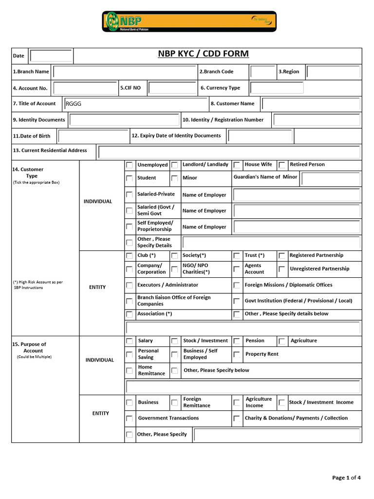 Updated Kyc Form | PDF | Income | Landlord