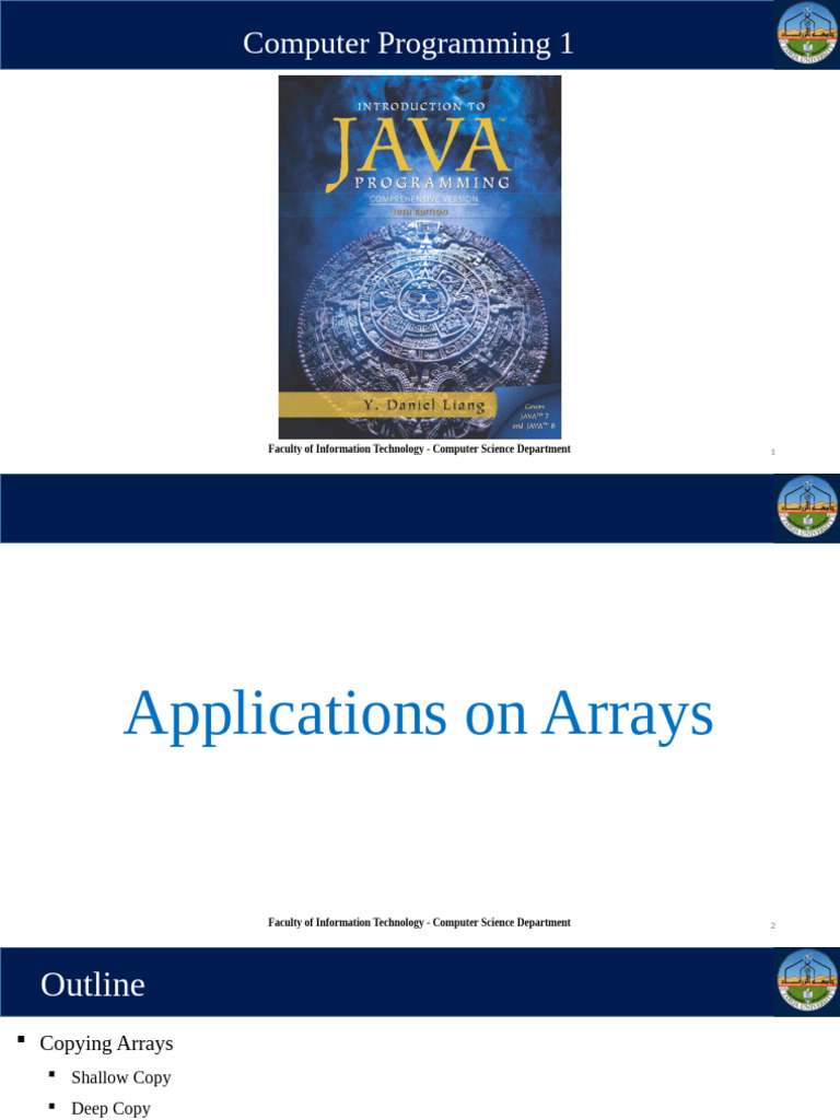 Arrays (Shallow and Deep Copy) | PDF | Integer (Computer Science ...