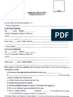 Form For Marriage Certificate Application