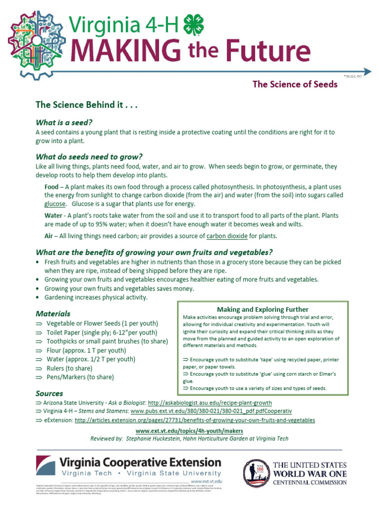 Understanding Seed Growth Essentials | PDF | Plants | Foods