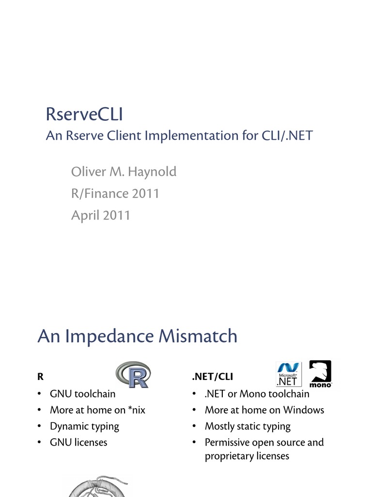 RserveCLI: Bridging R and .NET | PDF | Computers | Technology & Engineering