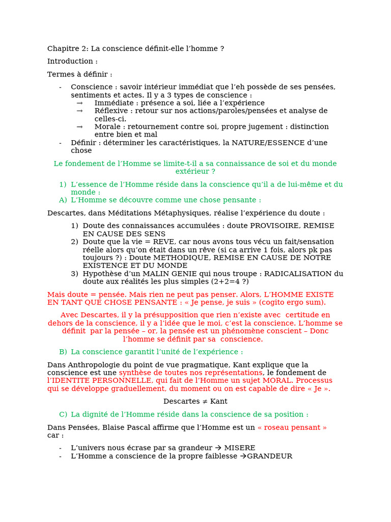La conscience et l'essence de l'homme | PDF | Conscience | Inconscient