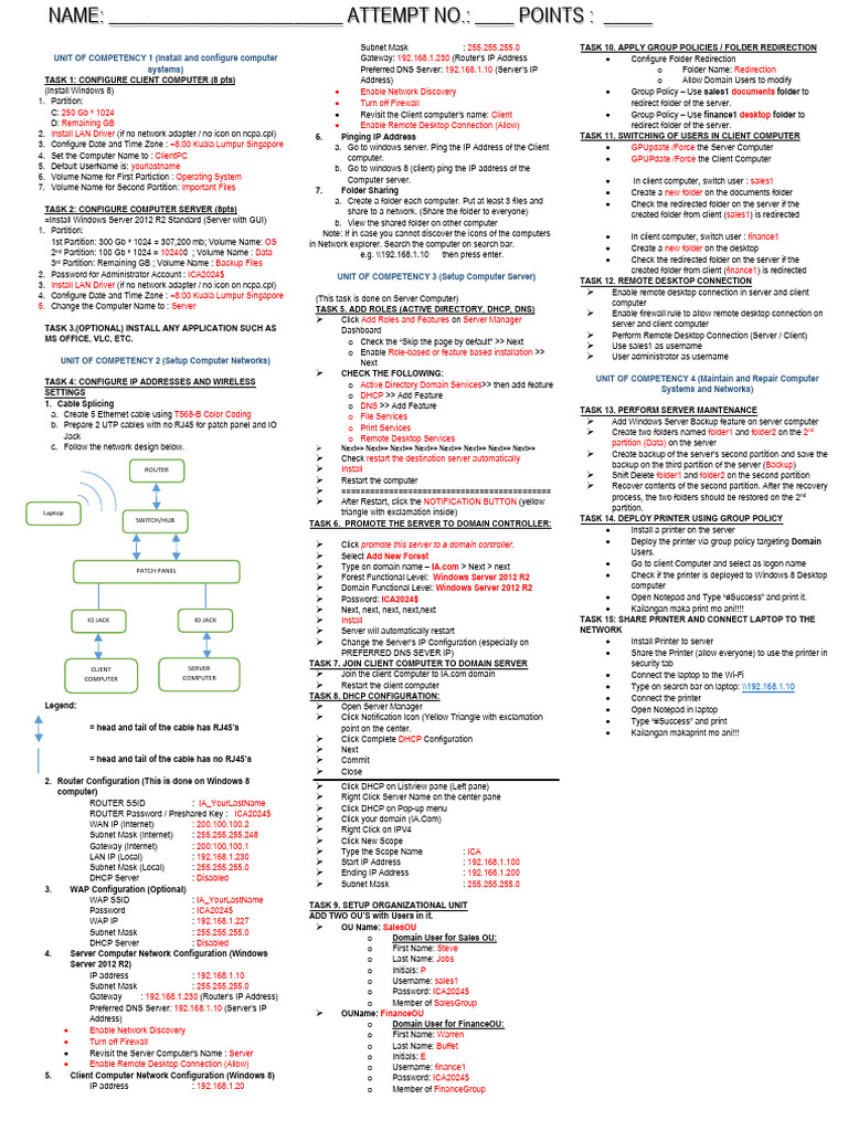 Computer System and Network Setup Guide | PDF | Ip Address | Group Policy