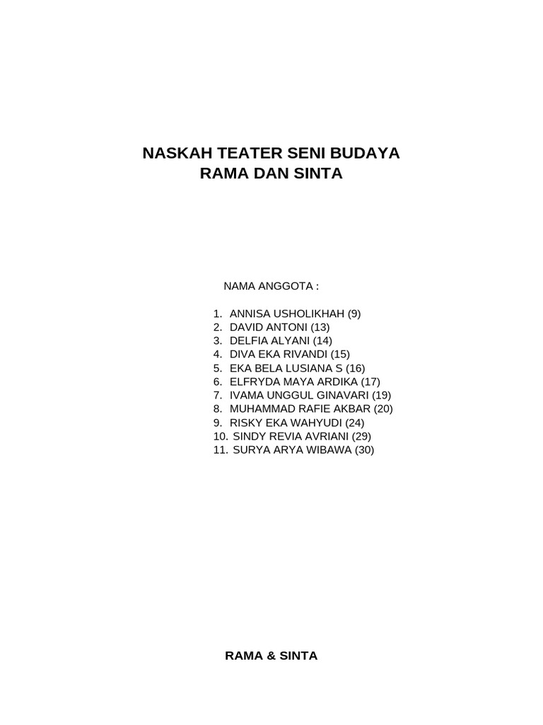 Rama dan Sinta: Perjuangan Cinta | PDF
