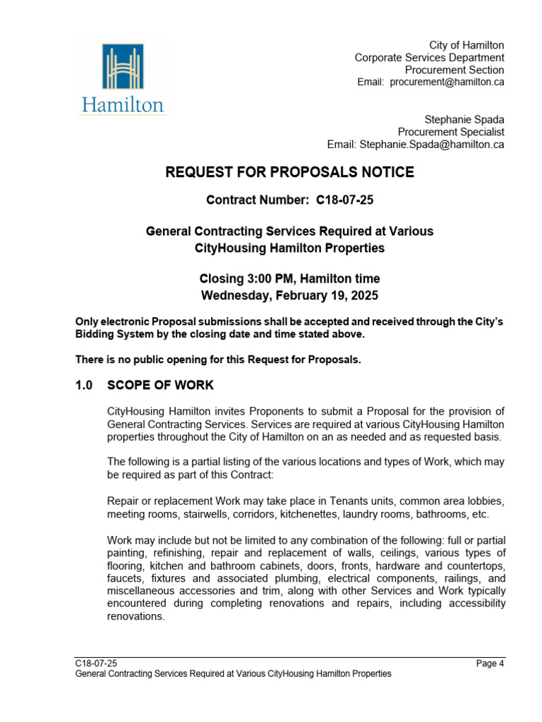 C180725 RFP General Contracting NOTICE PDF — free download