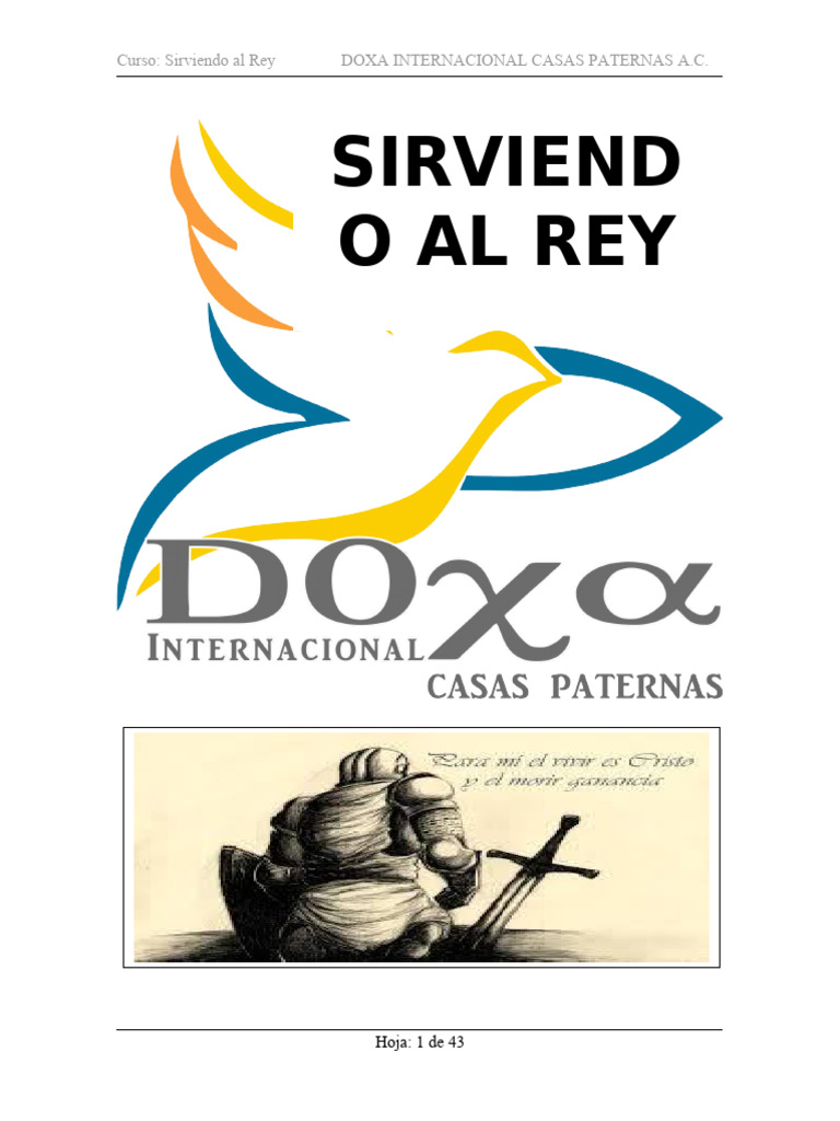 1.-Sirviendo Al Rey Manual | PDF | Fe | Amor